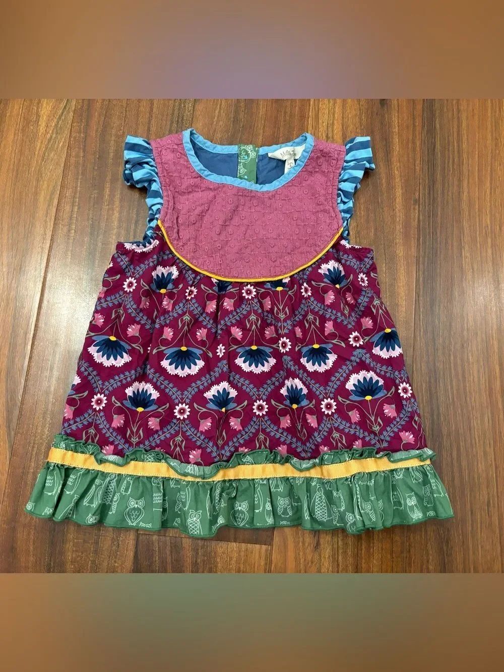 Matilda Jane Moments With You Art Museum Tunic purple floral short sleeve top